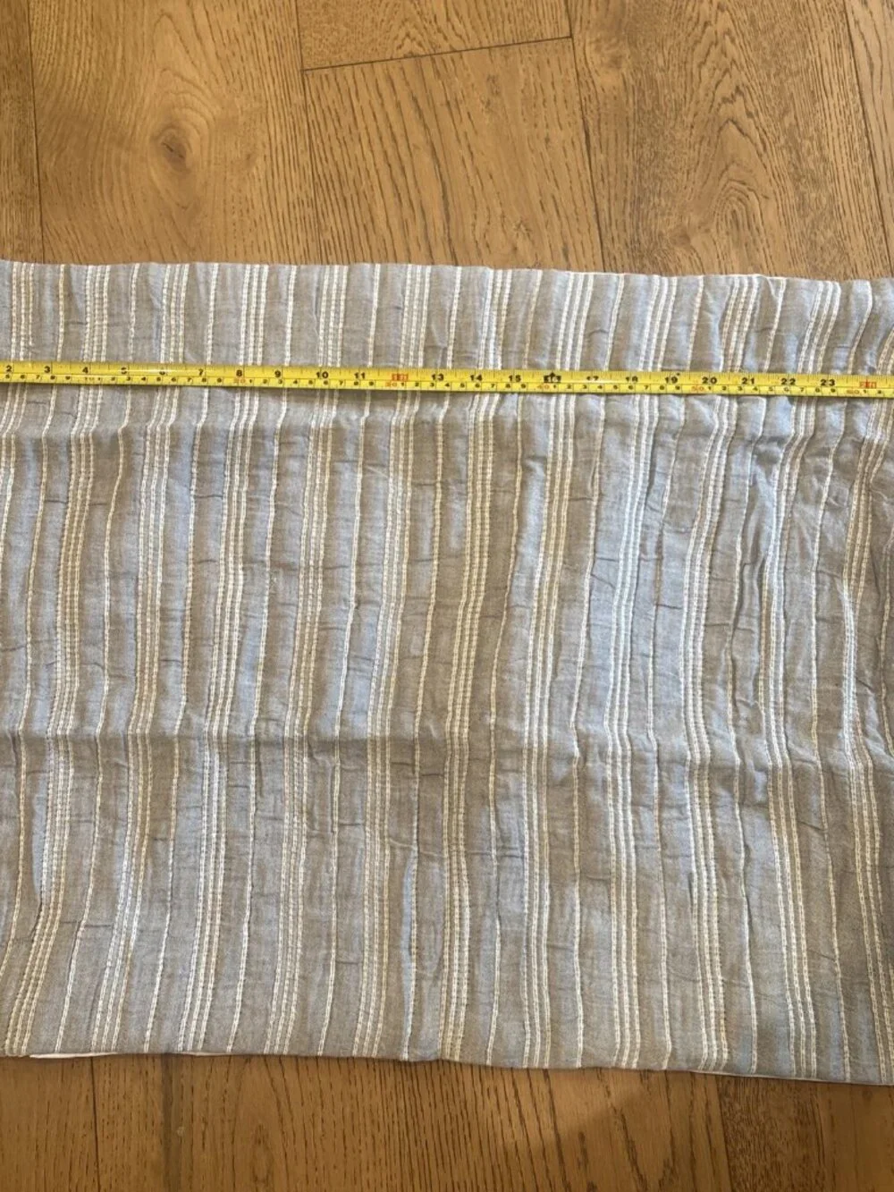 Hearth & Hand with Magnolia One Textured Stripe Standard Pillow Sham Gray 2 Pack